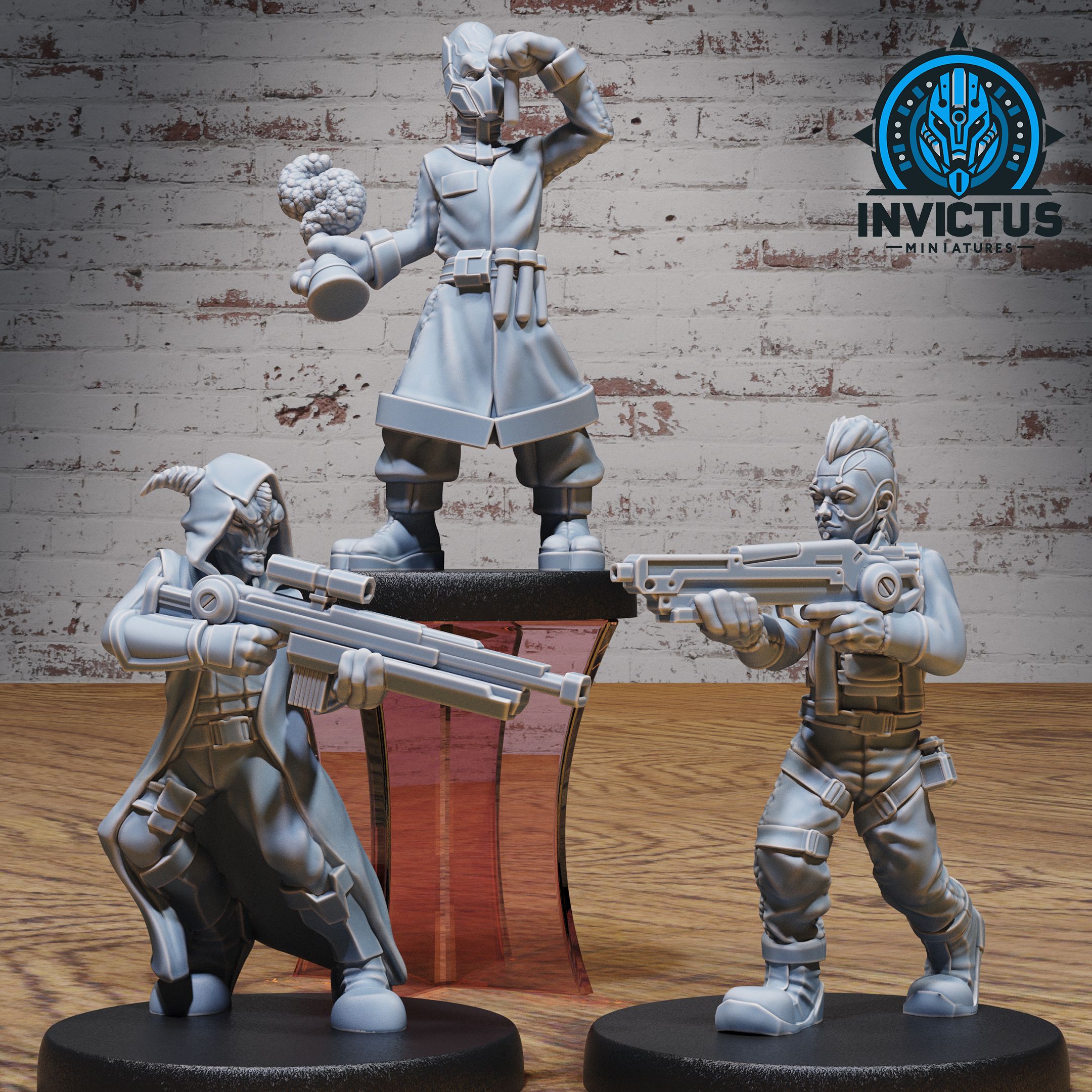 Deep Space Worker Set / Cosmic Ship Warrior / Cyberpunk Settler / Alien Fighter / Trooper Attack / Brave Settler / Sci-Fi Encounter